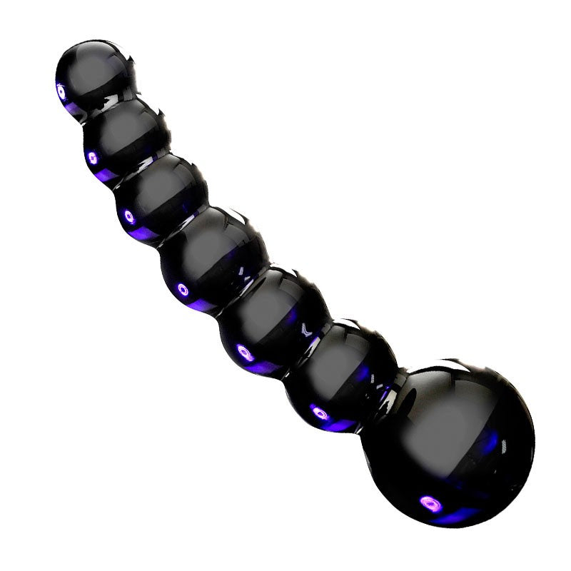 Dildo anal en verre Noir - Icicles N°66