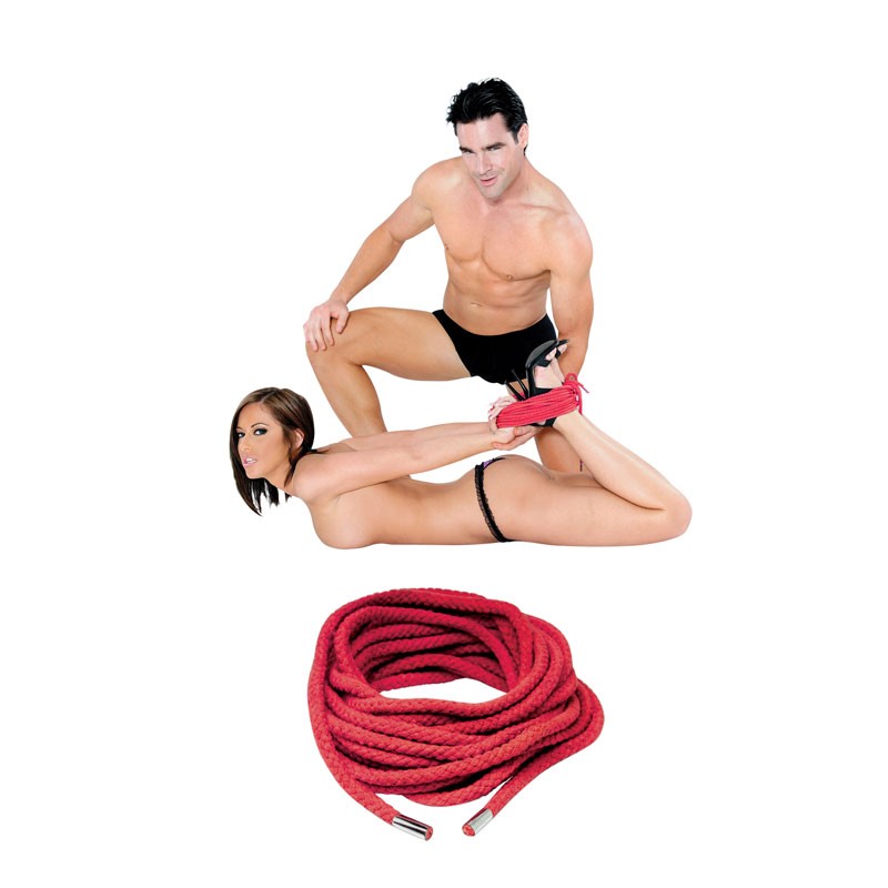Corde japonaise de bondage rouge 10m - Ouch