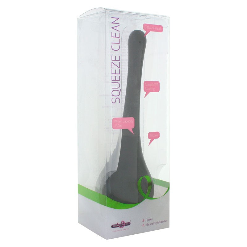 Poire de lavement Squeeze Clean 250ml Noire - Seven Creations