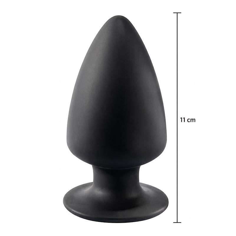 Plug anal double densité Silex-D M - Noir 11 cm