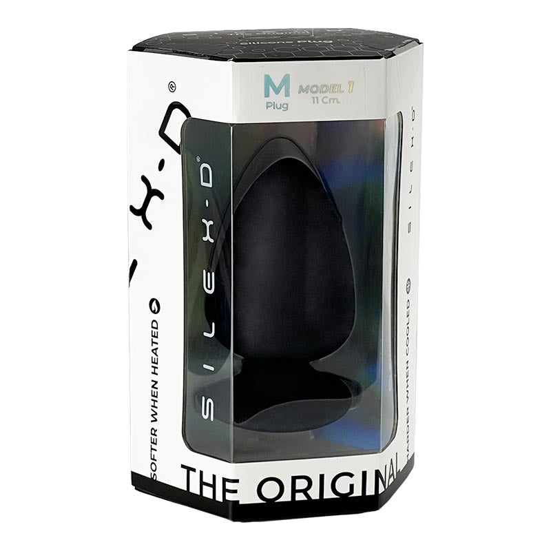 Plug anal double densité Silex-D M - Noir 11 cm