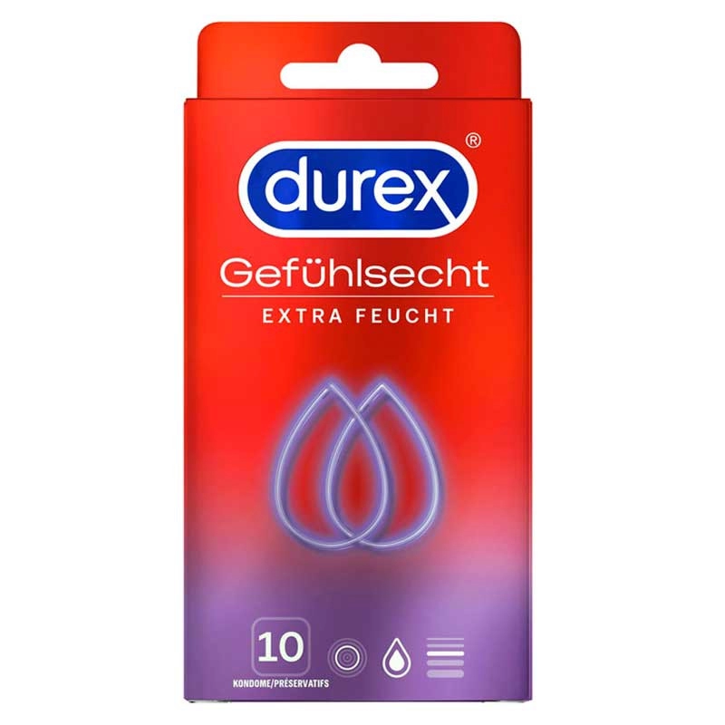 Préservatifs Durex Feeling Extra Lubrifié 10pc