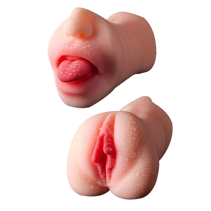 Masturbatore 2 en 1 (Bouche et vagin) - Man Eater Skinsations