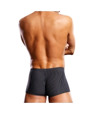 Black Sexy Boxer with white stripes Performance Microfiber - Blue Line