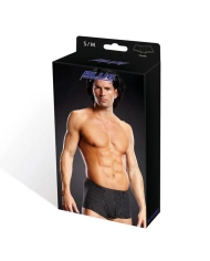 Black Sexy Boxer with white stripes Performance Microfiber - Blue Line