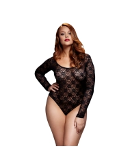Bodys sexy Grande taille Black Lacy Bodysuit Back Cutout - Baci