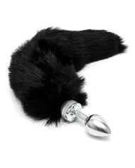 Butt plug SMALL with black tail (unisex) - Rimba