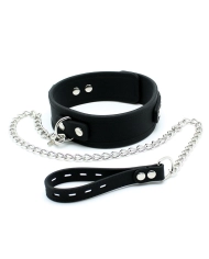 Collier BDSM en silicone et laisse en métal - Rimba