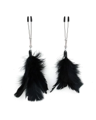 Nipple Clamps with feather Black - Rimba