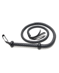 BDSM frusta in simili pelle intrecciata nero (155 cm) - Rimba