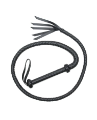 BDSM frusta in simili pelle intrecciata nero (155 cm) - Rimba