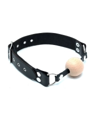 Ball Gag Wood and leather Ø 4cm - Rimba