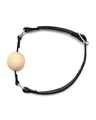 Bal Gag Bois et cuir Ø 4 cm - Rimba