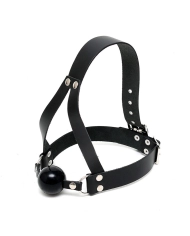 BDSM Kopfgeschirr mit Ball Gag Ø 4.4 cm - Rimba