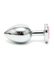 Butt plug with Heart Shaped crystal (Pink) - Rimba