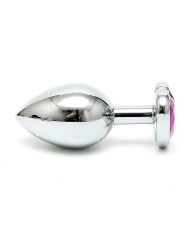Butt plug con cristallo a forma di cuore (Violet) - Rimba