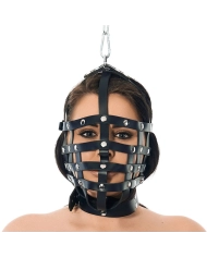 BDSM Riemenmaske mit AufhängRing an Obenseite - Rimba