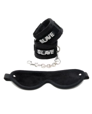 Soft BDSM set SLAVE Black (3 pieces) - Rimba