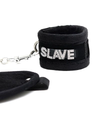 Soft BDSM set SLAVE Black (3 pieces) - Rimba