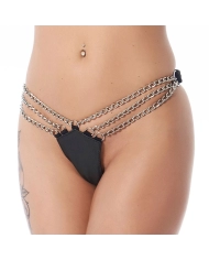 Leather G-String with 3 chains – Rimba