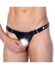 Leder-Herrenslip (Geöffnet) – Rimba