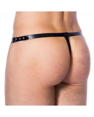 Leder Herren String mit Ringen – Rimba