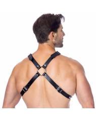 Finimenti BDSM di cuoio con rivetti (uomo) – Rimba