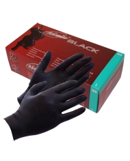 Schwarze Latexhandschuhe 100pcs.
