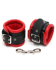Manette in pelle imbottita rosso - Rimba