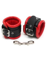 Red leather padded handcuffs (Ankles) - Rimba