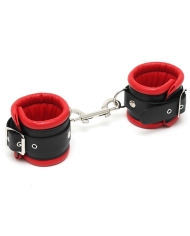 Manette in pelle imbottita (Caviglie) rosso - Rimba