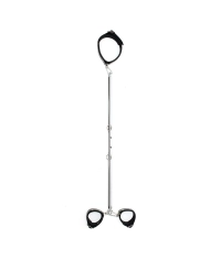 Adjustable spreader bar with leather handcuffs (55-85 cm) - Rimba
