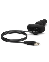 Chapelet anal vibrant avec télécommande - B-Vibe triplet Noir