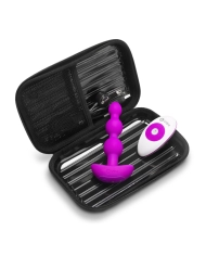 Vibrating Beads with remote control - B-Vibe triplet Fuchsia