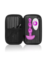 Vibrating Beads with remote control - B-Vibe triplet Fuchsia
