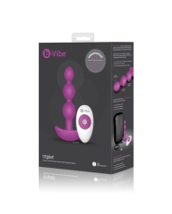 Vibrating Beads with remote control - B-Vibe triplet Fuchsia