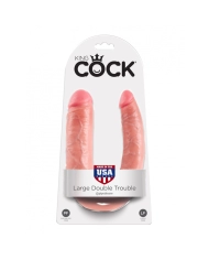 Godemichet réaliste courbé Grand - King Cock Double Trouble