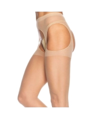 Porte-Jarretelles et collants 2 en 1 Nude - Leg Avenue