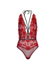 Body Sexy con pizzo floreale (rosso) – Leg Avenue