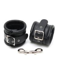 Manette in pelle imbottita (Caviglie) nero - Rimba