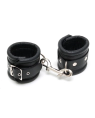 Manette in pelle imbottita (Caviglie) nero - Rimba