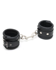 Manette in pelle imbottita (Caviglie) nero - Rimba