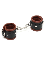 Brown leather padded handcuffs (Ankles) - Rimba
