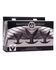 Butt plug qui s'écarte (3pces) Ass Anchors - Master Series