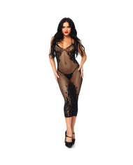 Sexy Kleid mit Netz und Spitze (schwarz) – Leg Avenue