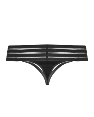 Sexy panties with strips F161 - Noir Handmade