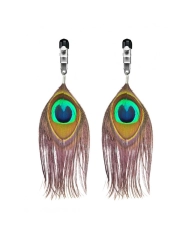 Nipple Clamps with peacock feathers - Rimba
