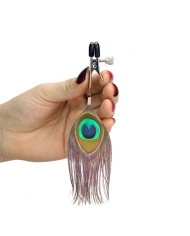 Nipple Clamps with peacock feathers - Rimba