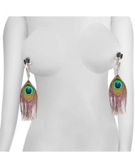Nipple Clamps with peacock feathers - Rimba