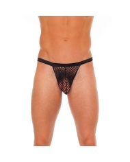 Perizoma sexy con fishnet (nero) - Rimba